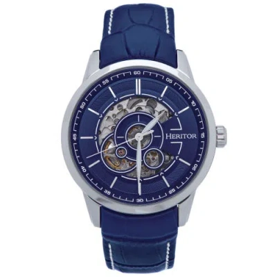HERITOR AUTOMATIC HERITOR AUTOMATIC DAVIES SEMI-SKELETON LEATHER-BAND WATCH