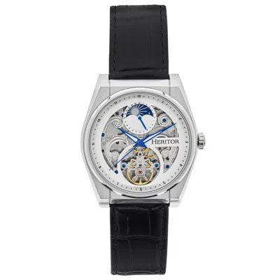 Heritor Automatic Daxton Skeleton Watch - Black/white