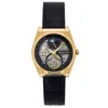 Heritor Automatic Daxton Skeleton Watch In Black