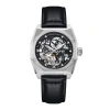 Heritor Automatic Elliott Leather-band Watch In Black