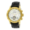 Heritor Automatic Men's Silver / Gold Hannibal Semi-skeleton Leather-band Watch With Day And Date - Gold, Silver In Gold/silver