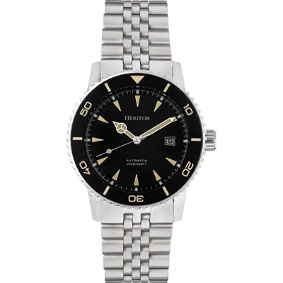 Heritor Automatic Hurst Diver Automatic Watch In Black