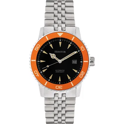 Heritor Automatic Hurst Diver Automatic Watch In Orange