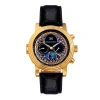 Heritor Automatic Men's Black / Gold Legacy Leather-band Watch With Day And Date - Black, Gold In Gold/black