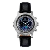 Heritor Automatic Men's Black / Silver Legacy Leather-band Watch With Day And Date - Black, Silver In Silver/black
