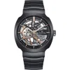 Heritor Automatic Magnus Stainless Steel-band Watch In Black