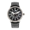 Heritor Automatic Men's Silver / Black Mattias Semi-skeleton Leather-band Watch With Date - Black, Silver In Silver/black