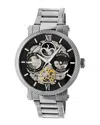 Heritor Automatic Aries Skeleton Dial Bracelet Watch In Transparent