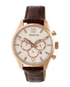 Heritor Automatic Benedict Leather-band Watch With Day & Date