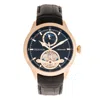 Heritor Automatic Gregory Semi-skeleton Leather-band Watch In Multi