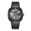 Heritor Automatic Men's Black / Silver Magnus Skeleton Bracelet Watch - Black, Silver