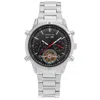 Heritor Automatic Men's Black / Silver Wilhelm Semi-skeleton Bracelet Watch With Day And Date - Black, Silver In Black/silver