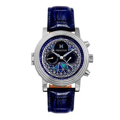 Heritor Automatic Men's Legacy Watch In Silver/blue