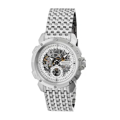 Heritor Automatic Men's Conrad Skeleton Bracelet Watch With Seconds Sub-dial - Silver In Metallic