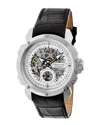 Heritor Automatic Conrad Skeleton Leather-band Watch