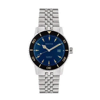 Heritor Automatic Men's Hurst Bracelet Watch With Date - Blue In Metallic