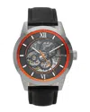Heritor Automatic Jonas Leather-band Skeleton Watch