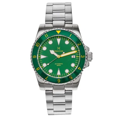 Heritor Automatic Men's Luciano Bracelet Watch With Date - Green