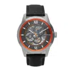 Heritor Automatic Jonas Leather-band Skeleton Watch In Multi
