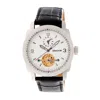 Heritor Automatic Helmsley Semi-skeleton Leather-band Watch In Multi