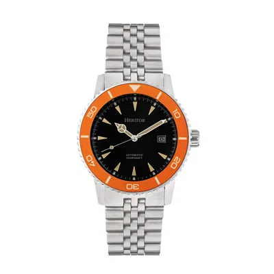 Heritor Automatic Men's Yellow / Orange Hurst Bracelet Watch With Date - Orange In Yellow/orange