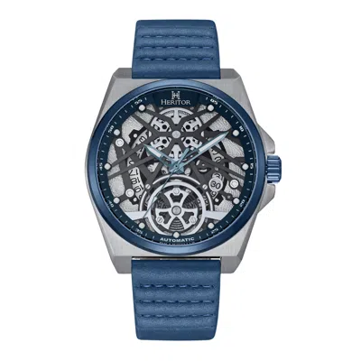 Heritor Automatic Romero Leather-band Watch In Blue