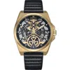 Heritor Automatic Romero Leather-band Watch In Black