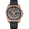 Heritor Automatic Romero Leather-band Watch In Black