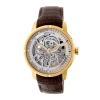 Heritor Automatic Men's Gold / Silver Ryder Leather-band Skeleton Watch - Gold, Silver In Brown/gold