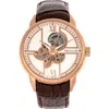 Heritor Automatic Sanford Semi-skeleton Leather-band Watch In Gold