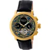 Heritor Automatic Semi-skeleton Leather-band Watch In Multi