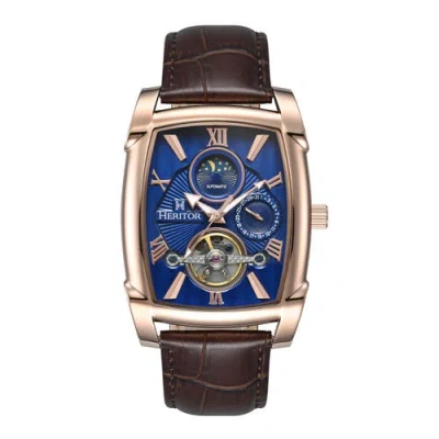 Heritor Automatic Valentin Mens Automatic Watch With Date In Brown