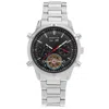 Heritor Automatic Men's Black / Silver Wilhelm Semi-skeleton Bracelet Watch With Day And Date - Black, Silver In Black