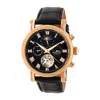Heritor Automatic Winston Semi-skeleton Leather-band Watch In Multi