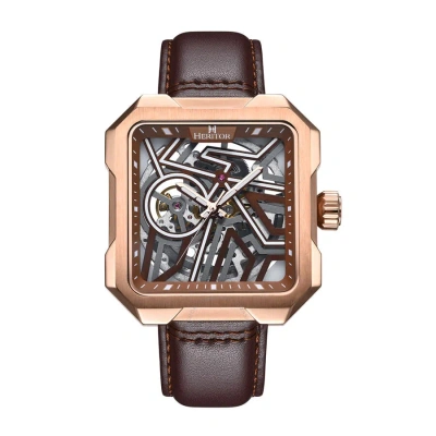 Heritor Campbell Rose Gold-tone Dial Men's Watch Herhs3304 In Black