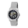 HERITOR HERITOR CARTER AUTOMATIC BLACK SKELETON DIAL STAINLESS STEEL MEN'S WATCH HR2502
