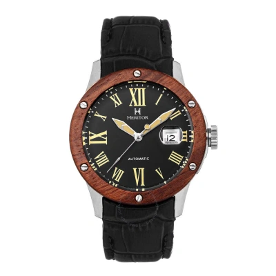 Heritor Everest Automatic Black Dial Men's Watch Herhs1601 In Black / Brown / Silver