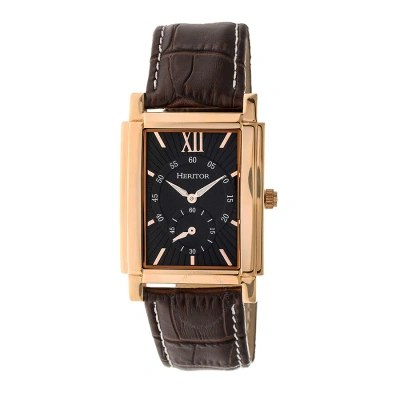 Heritor Frederick Automatic Brown Dial Men's Watch Hr6105 In Brown / Gold Tone / Rose / Rose Gold Tone
