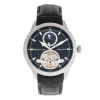 HERITOR HERITOR GREGORY AUTOMATIC BLACK DIAL BLACK LEATHER MEN'S WATCH HR8102