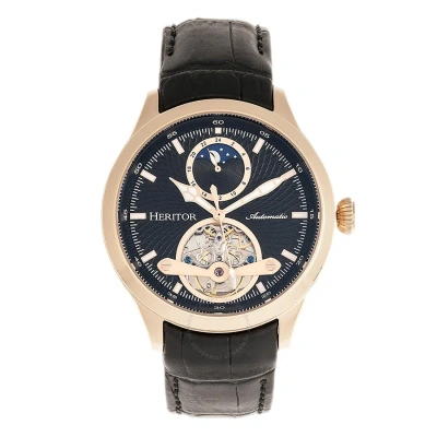 Heritor Gregory Automatic Men's Watch Hr8105 In Black / Gold Tone / Navy / Rose / Rose Gold Tone / Skeleton