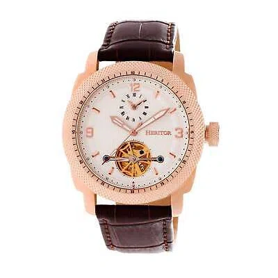Pre-owned Heritor Helmsley Dual Time Automatic 45mm Automatic Wristwatch Herhr5008