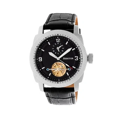 Pre-owned Heritor Helmsley Dual Time Semi-skeleton Automatic 45mm Automatic Wristwatch Her