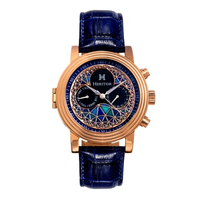 Heritor Legacy Automatic Multi-color Dial Men's Watch Herhr9705 In Blue