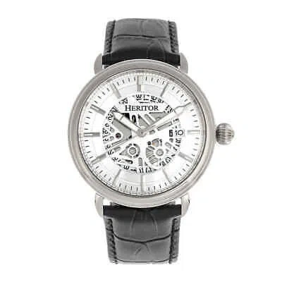 Pre-owned Heritor Mattias Automatic Silver Dial Men's Watch Hr8401