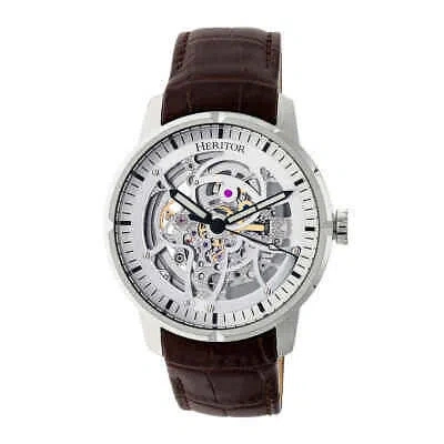 Pre-owned Heritor Ryder Automatic Skeleton Dial Men's Watch Hr4603