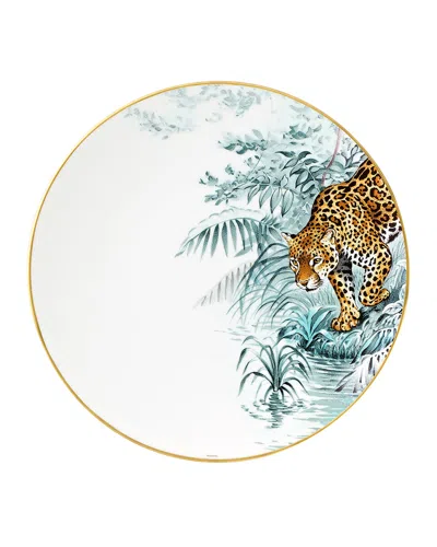 Pre-owned Herm S Carnets D'equateur Jaguar Dinner Plate
