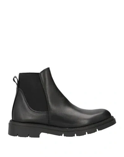 Herman & Sons Man Ankle Boots Black Size 9 Leather