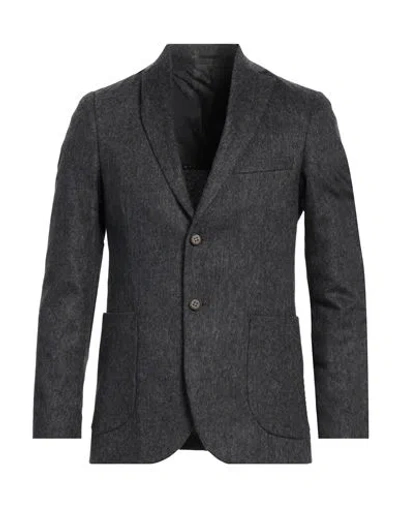 Herman & Sons Man Blazer Charcoal Size 42 Wool In Grey