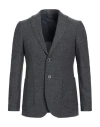 Herman & Sons Man Blazer Charcoal Size 42 Wool In Grey