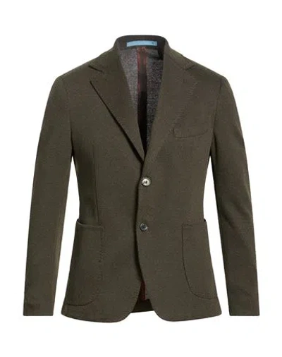 Herman & Sons Man Blazer Dark Green Size 44 Polyester, Cotton